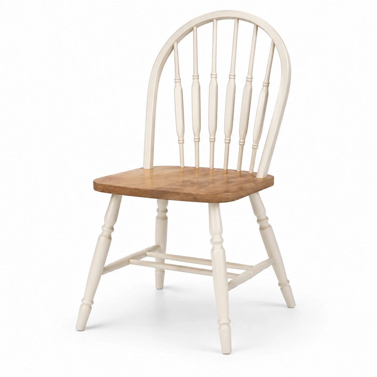 Chaise en bois blanc et naturel