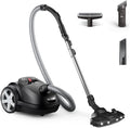 PHILIPS Aspirateurs traîneaux, 900 W, 4 L, 12 m, Noir, Aspirateur avec Sac 8000 Performer, Suceur TriActive+LED