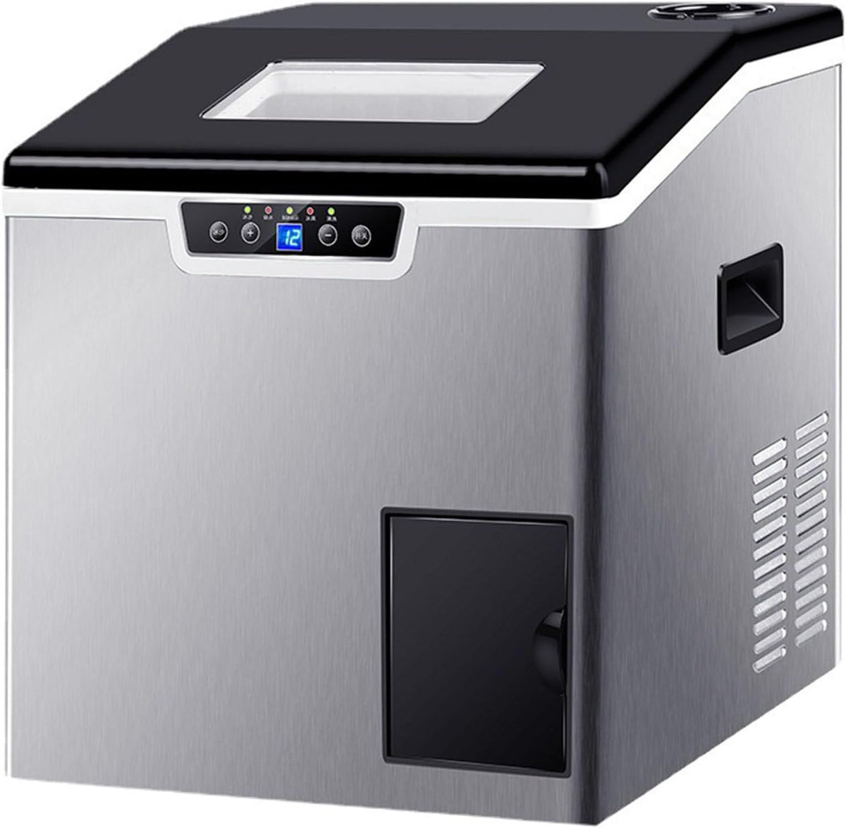 Générique machine à glaçons, 40 kg, Gris, Portable de comptoir, autonettoyante, Produit 32 glaçons en 6 Minutes