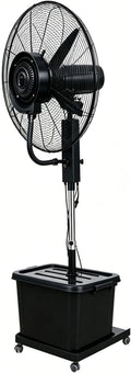 Lsoiup Ventilateurs sur pied, 42 L, 71 cm, Blanc, Ventilateur Brumisateur Extérieur Professionnel, 3 Vitesses