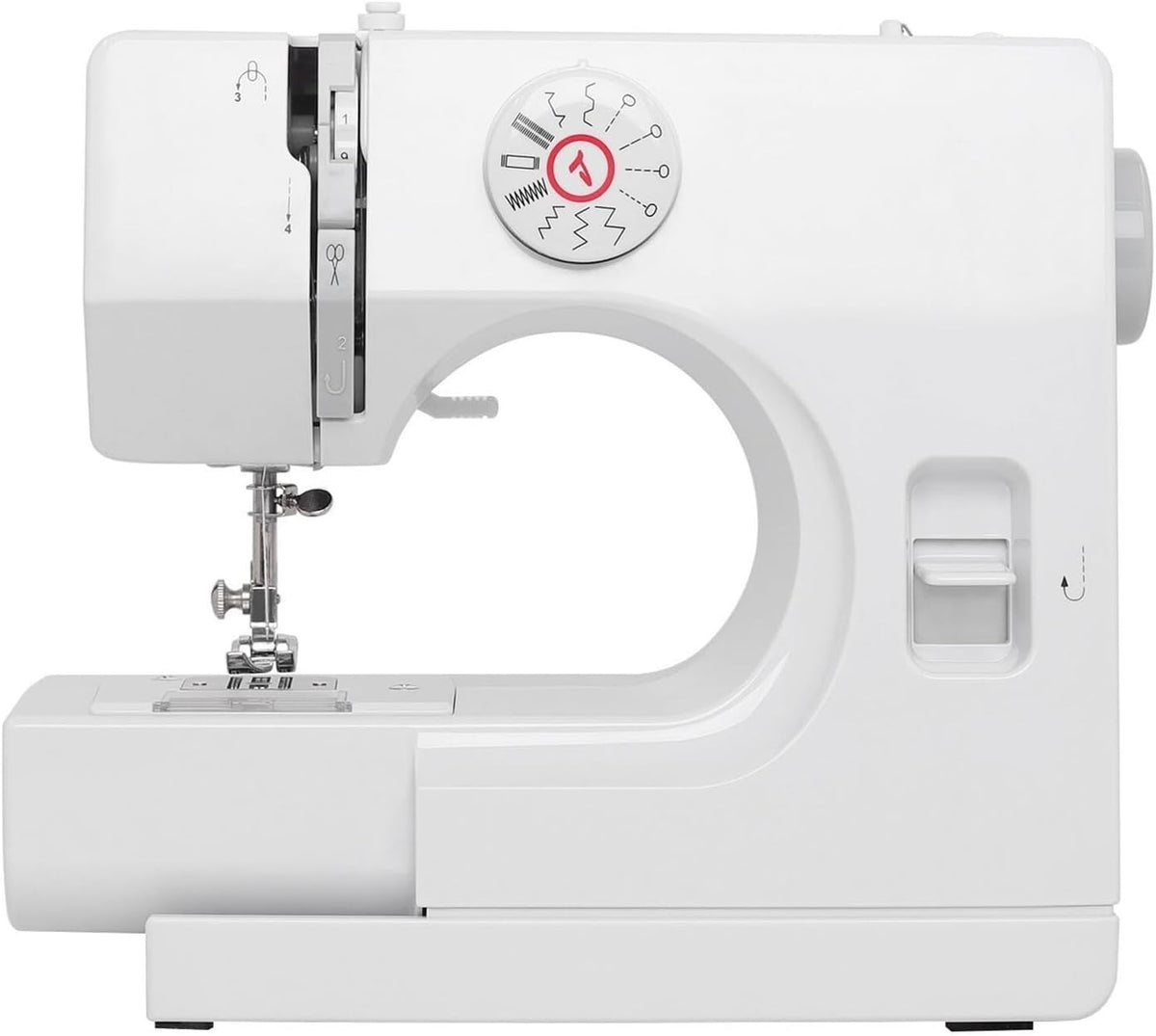 MZZYG machine à coudre, Gris, Petit Modèle Électrique Portable, Couture 12 Points avec Pédale pour Les débutants