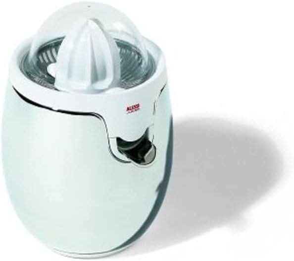 Alessi presse-agrumes, Argenté/Blanc, Electrique SG63 W Design en Acier et Résine Thermoplastique