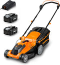 Lawnmaster tondeuse à gazon, 24 V, 37 cm, 300 m, Noir, Tondeuse sans Fil, Moteur iPower