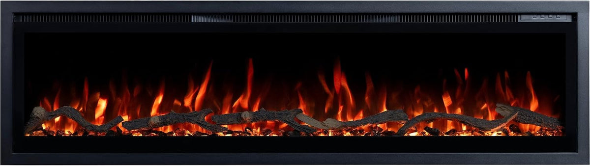 Emotion Flame cheminée électrique, 126x35x12 cm, 1800 W, Gris