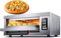 XSDAJSD four à pizza, 99 x 174 x 40 cm, 3200 W, 220 V, 200 W, acier inoxydable, Argenté, professionnel de comptoir