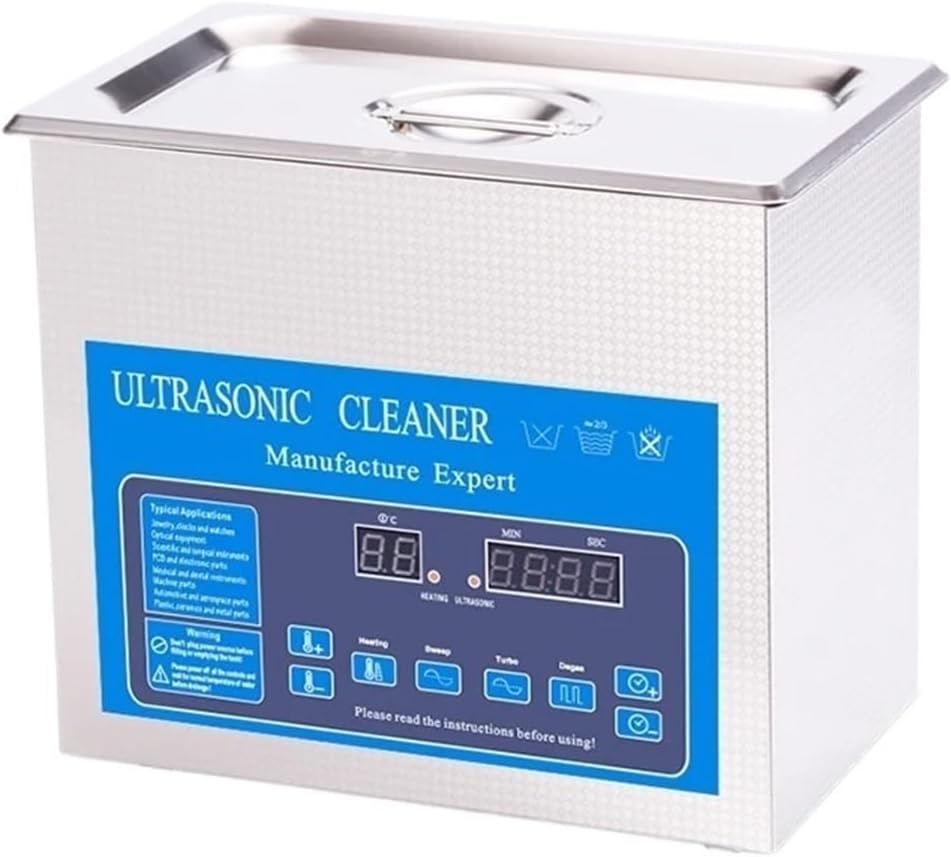 TIEOAXFT lave-linge, T-030D, 4,5l, 180 W, 4 L, Blanc, Nettoyeur à ultrasons, Bain Chauffant, verrerie, Machine à Laver à ultrasons