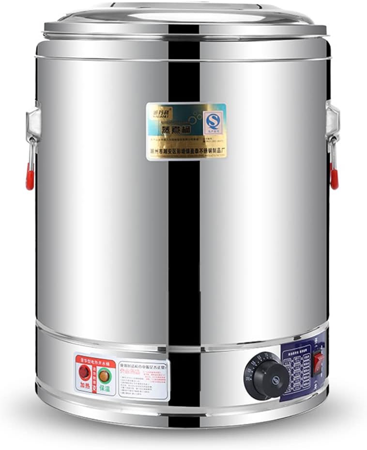 WOTZOV fontaine à eau, 80 L, 20 L, acier inoxydable de haute qualité (mousse de polyuréthane), Argenté, Chaude Électrique Professionnelle