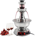 Distributeur Fontaines et fondues chocolat, 3,5 L, Argenté, de vin électrique, fontaine de fête de avec température réglable