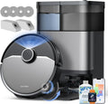 Ultenic robot aspirateur, Noir, Laveur MX-50, 20 000PA, Station de Nettoyage Automatique Tout-en-Un, 180min Autonomie