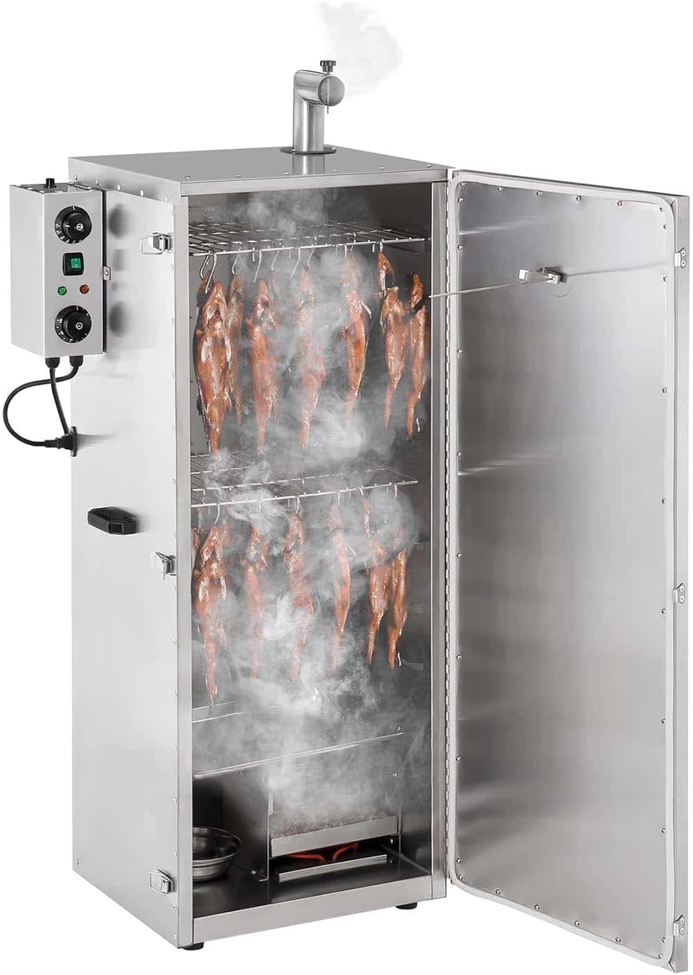 Royal Catering fumoir, 147 l, Argenté, RC-FS1300 8 grilles en acier inoxydable