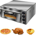 WOTZOV four à pizza, 14 Pouces, Argenté, Professionnel monocouche, en Acier Inoxydable, et à collation électrique de comptoir