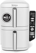 NINJA friteuse à air chaud, 9,5 L, Blanc, Double Stack XL Air Fryer, Friteuse sans huile Verticale SL400EUWH