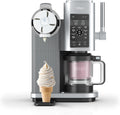 NINJA sorbetière, Gris, CREAMi Scoop et Swirl avec 2 pots, Machine à Glace, 13 modes NC701EU, Machine a glaces à l'italienne Intégré