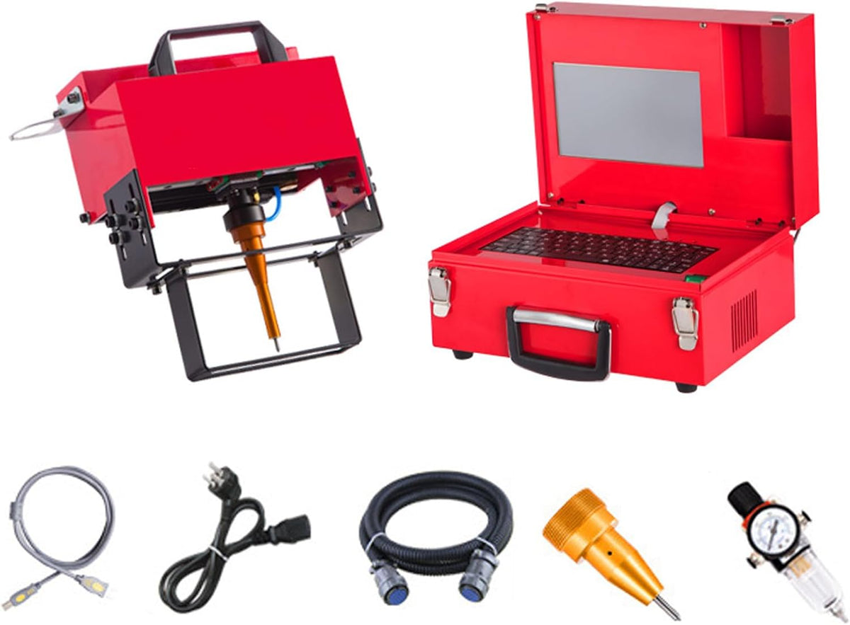 Quixnova Outils de gravure, Noir, Machine de Gravure pneumatique pour numéro de châssis de Cadre de Code VIN