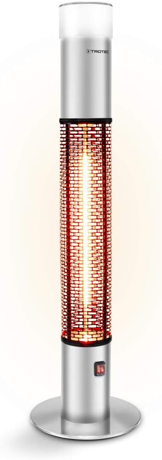 TROTEC Appareils de chauffage extérieur, 1500 W, Noir, Chauffage infrarouge design pour terrasse IRS 1500 E radiant