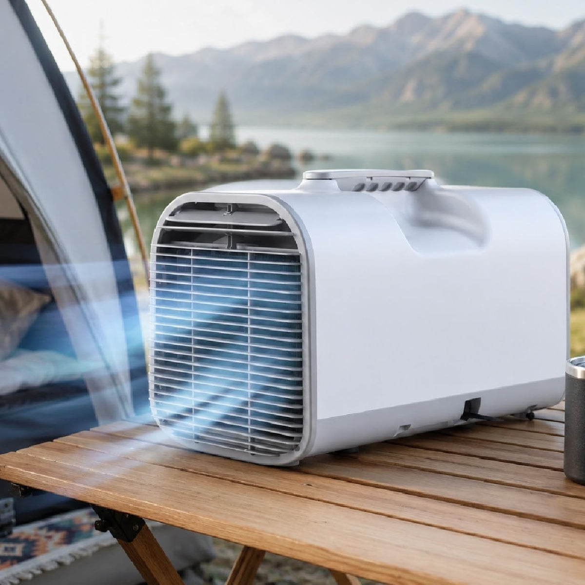 climatiseur portable BoTongSiHai, 5100 BTU, 4400 BTU, Noir, Sans Installation 4400/, Climatisation Mobile