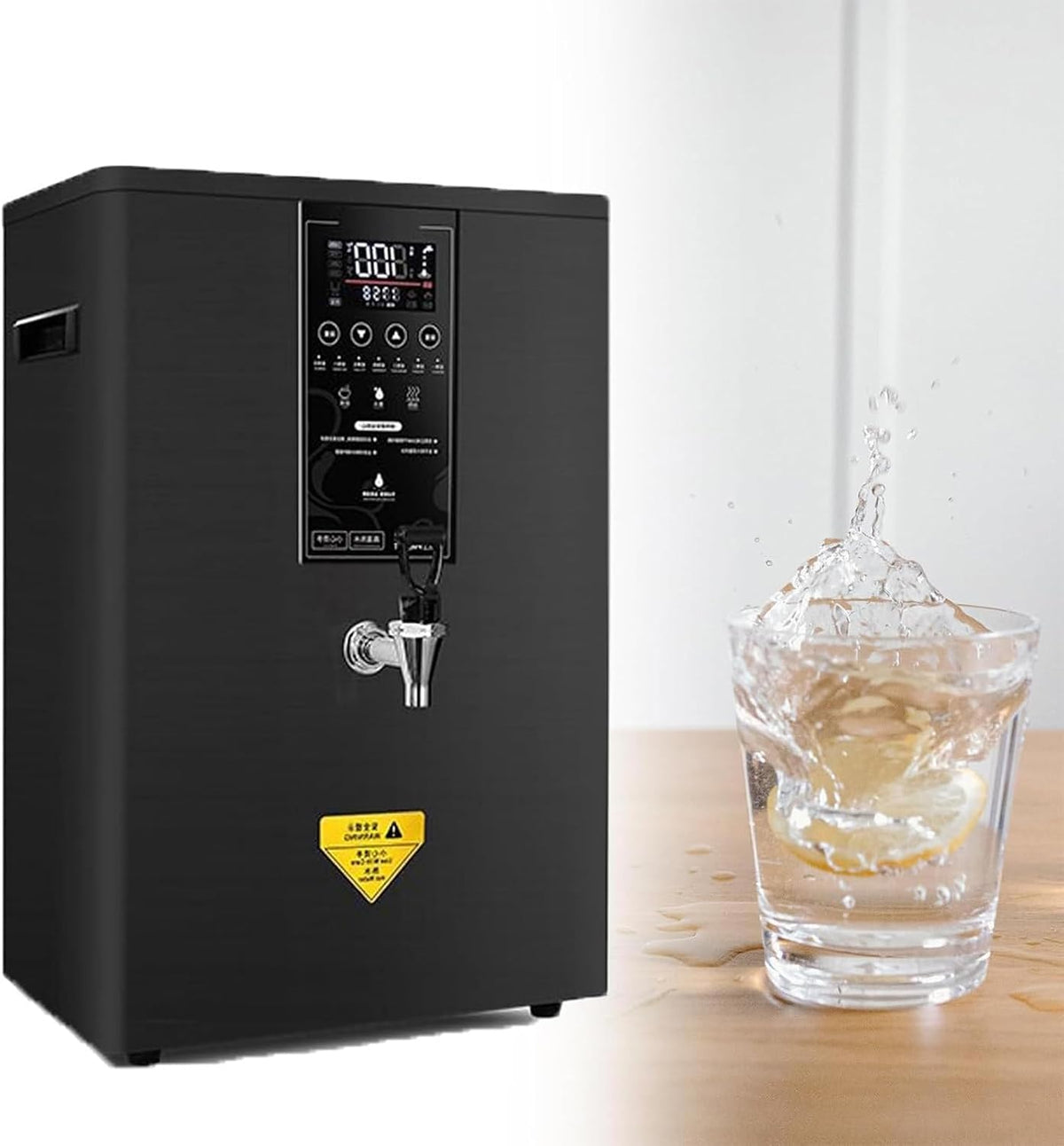 RayGenius distributeur d'eau chaude, 50 L, Noir, Chauffe-Eau Commercial, instantanée, Chauffe-Eau Automatique avec Filtre et écran LCD