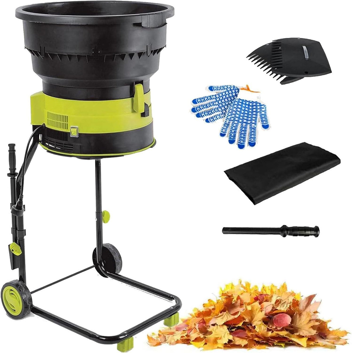 ALSUP broyeur, 2 500 W, 2500 W, 8.2KG, Noir, De Feuilles Mortes Thermique, Coupe Branche Électrique, Végétaux