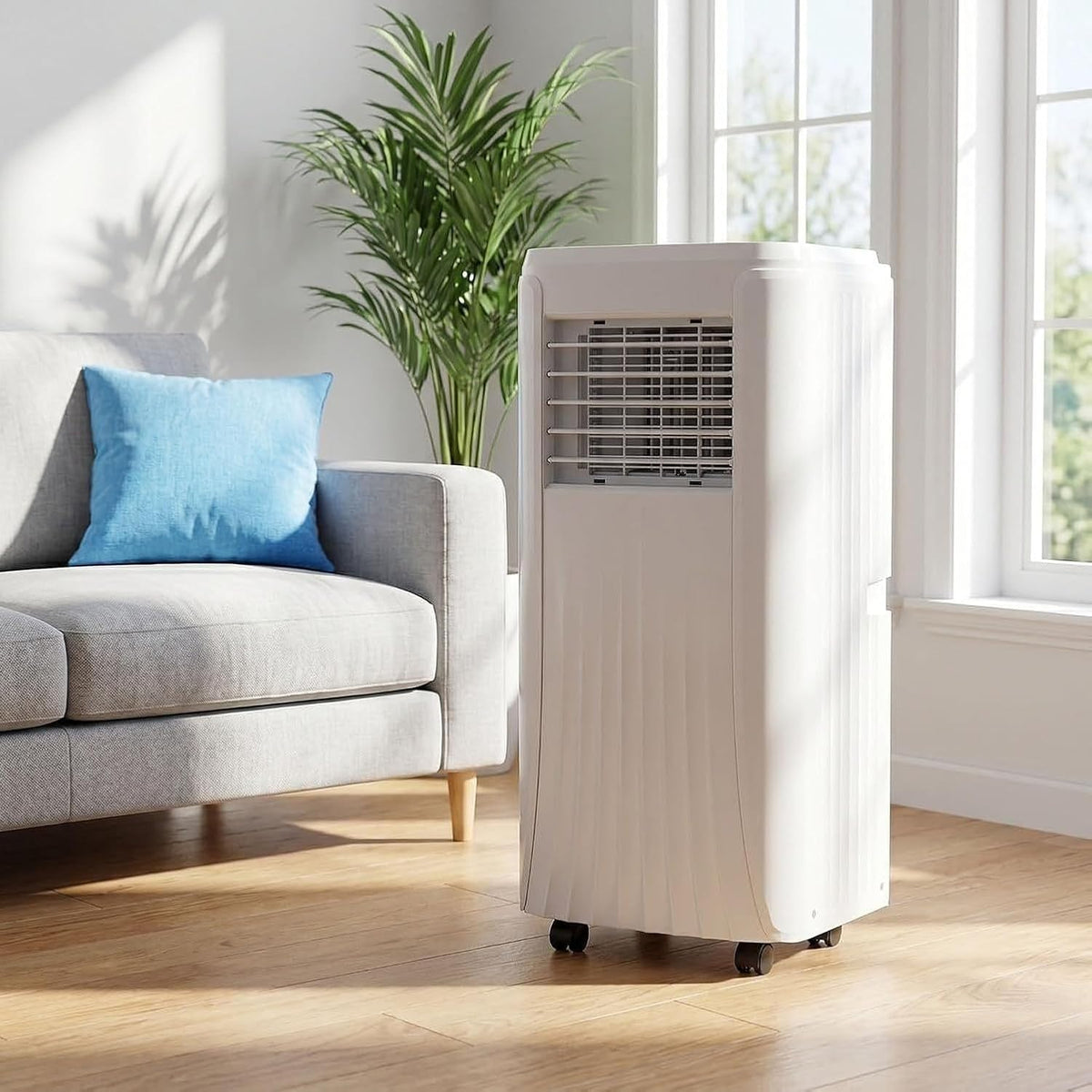 climatiseur portable KGAIXN, 10000 BTU, 12000 Btu, Blanc, Monobloc avec Refroidissement Déshumidificateur