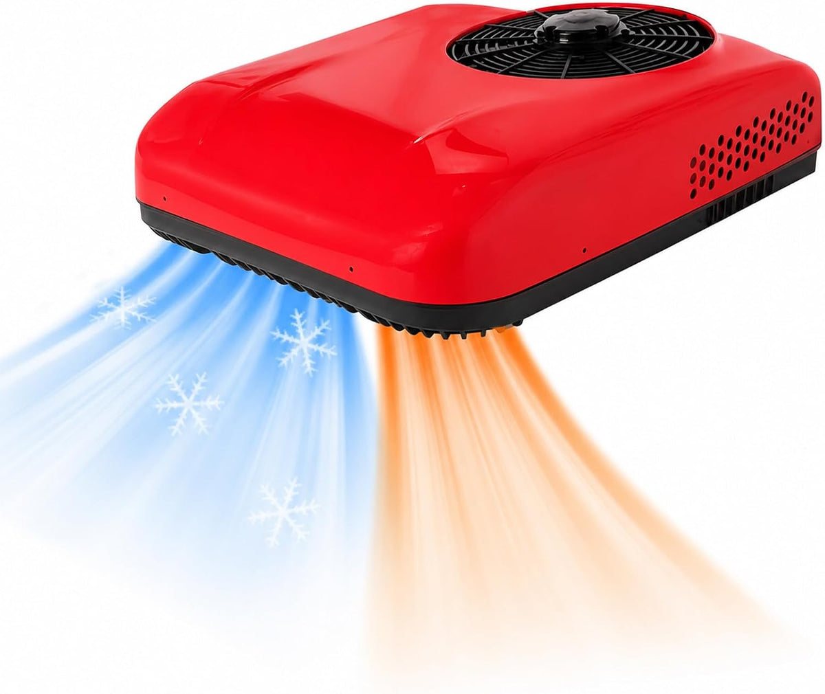 GwlThixion Climatiseurs, 24 V / 12 V, Blanc/Rouge, Climatiseur de Toit pour Camping-Car, Roof Air Conditioner Refroidissement Uniquement
