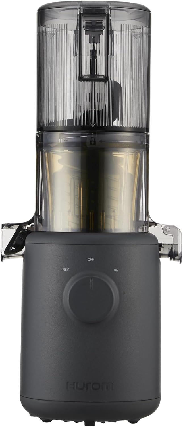 Hurom Extracteurs de jus à vis simple, 220 ml, Noir, Extracteur de jus, Extracteur à Jus de Fruits et Legumes