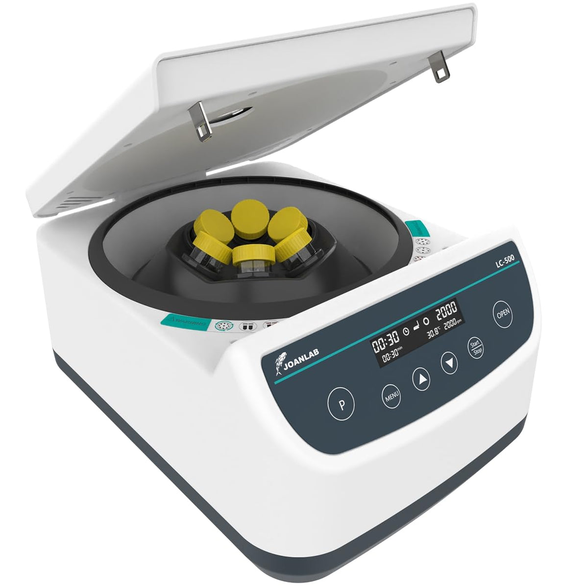 JOANLAB centrifugeuse, 4000 RPM, 50 ml, Noir, LC500-6 de Laboratoire, 9 programmes, écran digital, tubes 2/5/10/15/