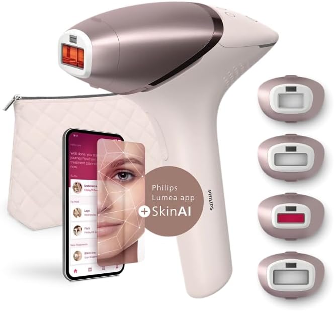 PHILIPS épilateur à lumière pulsée, Rose/Doré, BRI977/00 Lumière pulsée intense (IPL) Rose doré