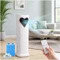 PINCHU rafraîchisseur d'air, 3.5 L, Blanc, Ventilateur Colonne Froid et Chaud, Climatiseur sans Évacuation avec Réservoir