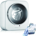 lave-linge, 605 x 550 x 342 mm, 3KG, 800 W, Blanc, Mini Séchant Mural, Machine à Laver Compacte Avec Séchage à Air Chaud