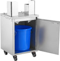 VEVOR presse-agrumes, Argenté/Orange, Chariot pour Presse Agrumes en Inox Meuble Bas Mobile Presse Orange