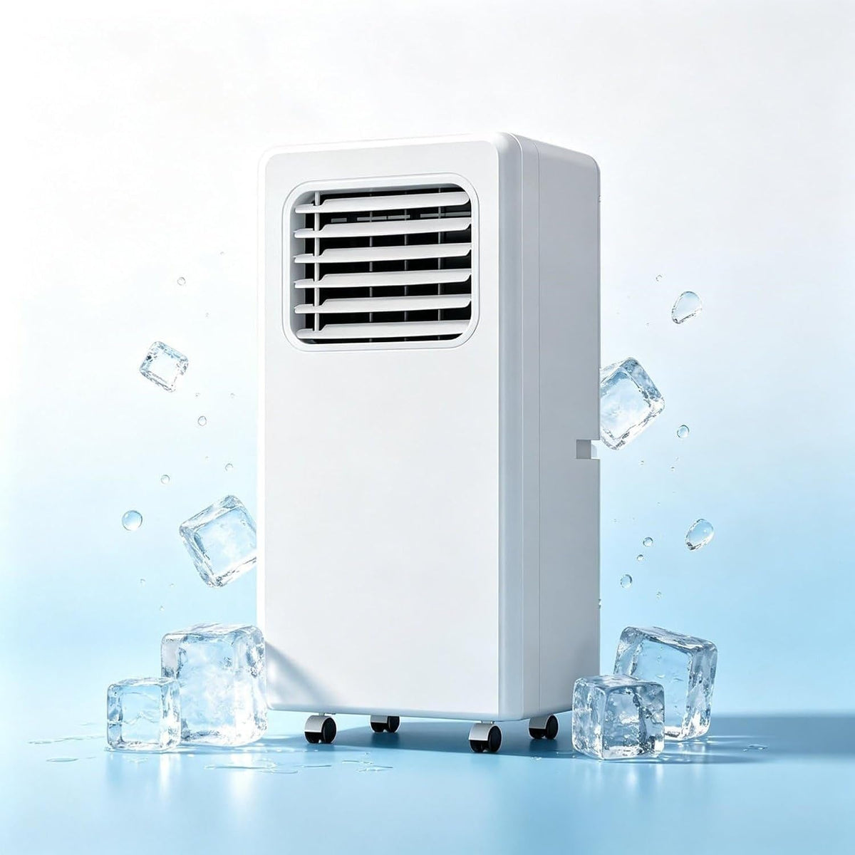 climatiseur portable HUANQIN, 330 x 280 x 680 mm, 12000 BTU, 55 m, 12000btu, Blanc, Climatiseur Mobile Puissant