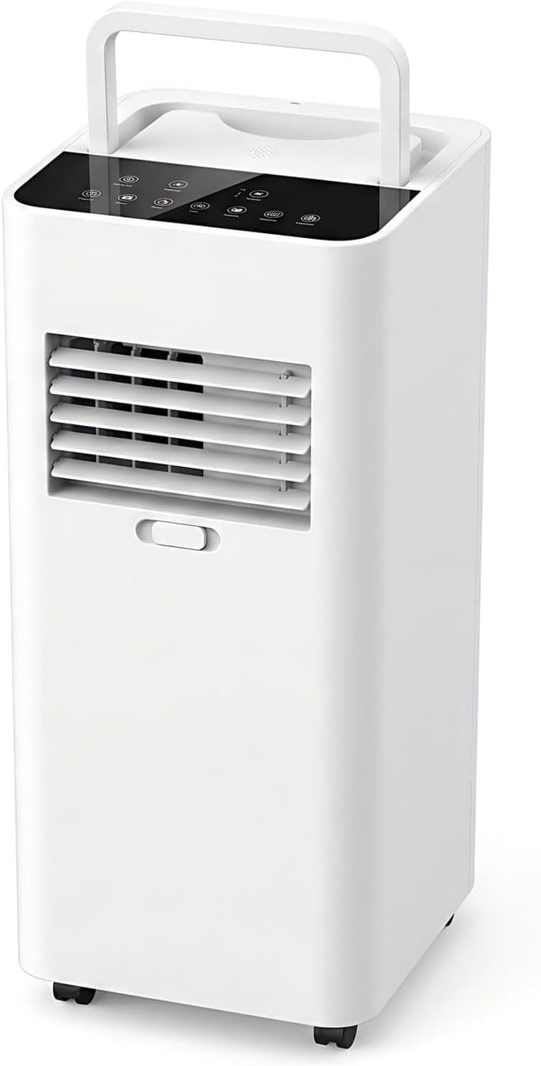 climatiseur portable HUANQIN, 14000 BTU, 700 m, Blanc, Climatiseur Mobile - Rafraîchit jusqu'à ² - Télécommande