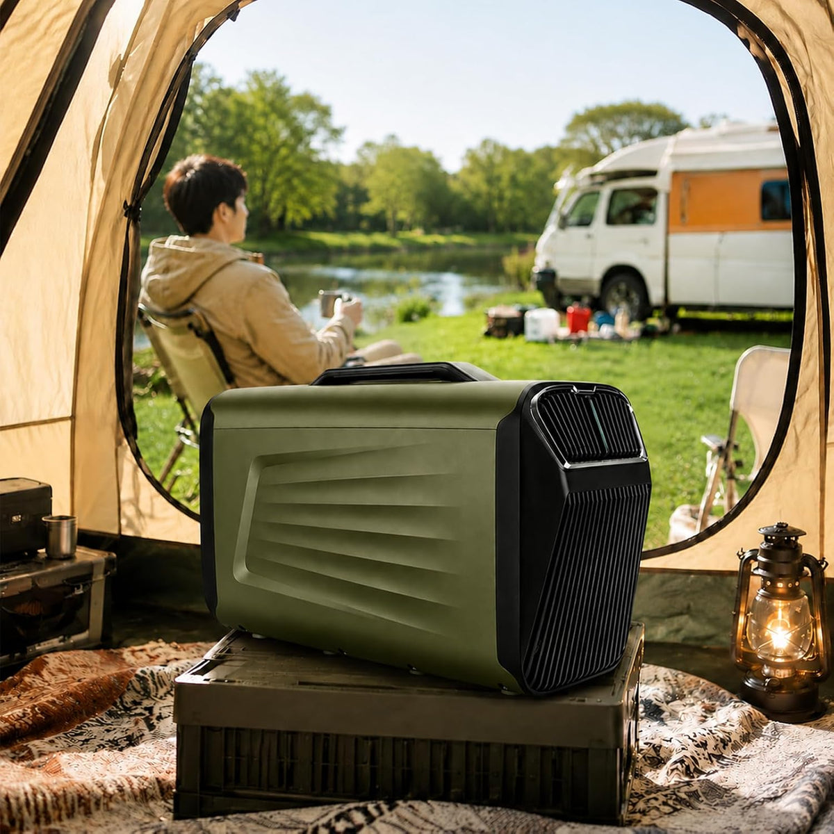 JIMINHUIXIN Climatiseurs portables, 12 V, 24 V, 220 V, 5200 BTU, 400 W, Blanc, Climatiseur / / Mobile Portable pour Camping Car Caravane