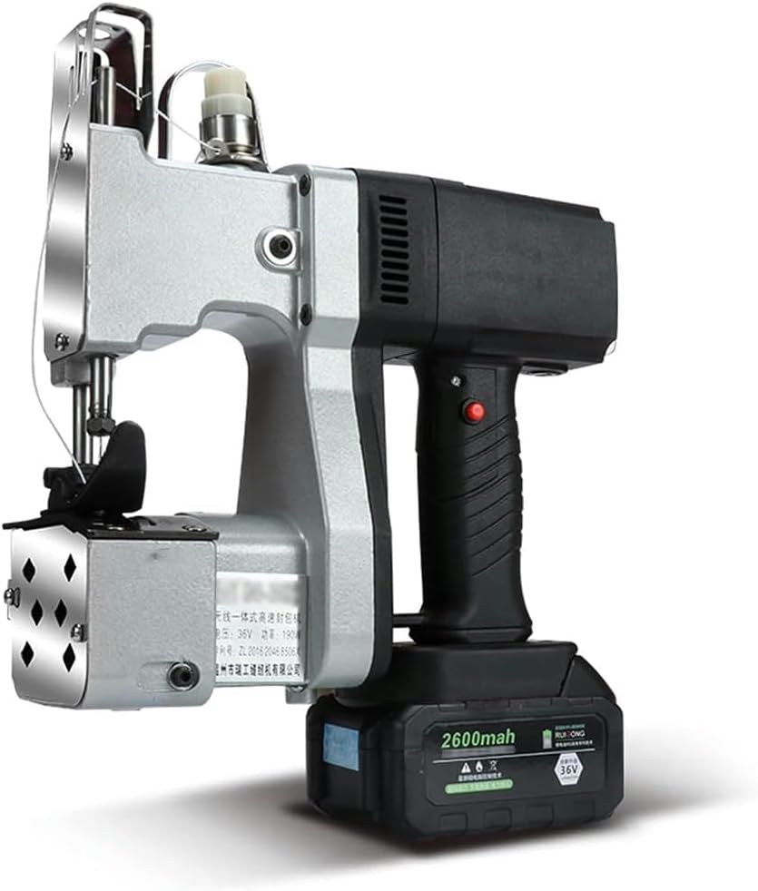 MegLob machine à coudre, 25 × 8 × 25 cm, 190 W, 60 Hz, boîtier en aluminium, moteur entièrement en cuivre, pièces moulées en alliage, Gris