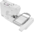 MELAQULY machine à broder, 45 W, 100-240 V, 50/60 Hz., 7 pouces, 100 x 235 mm, alliage d'aluminium, plastique technique, blanc