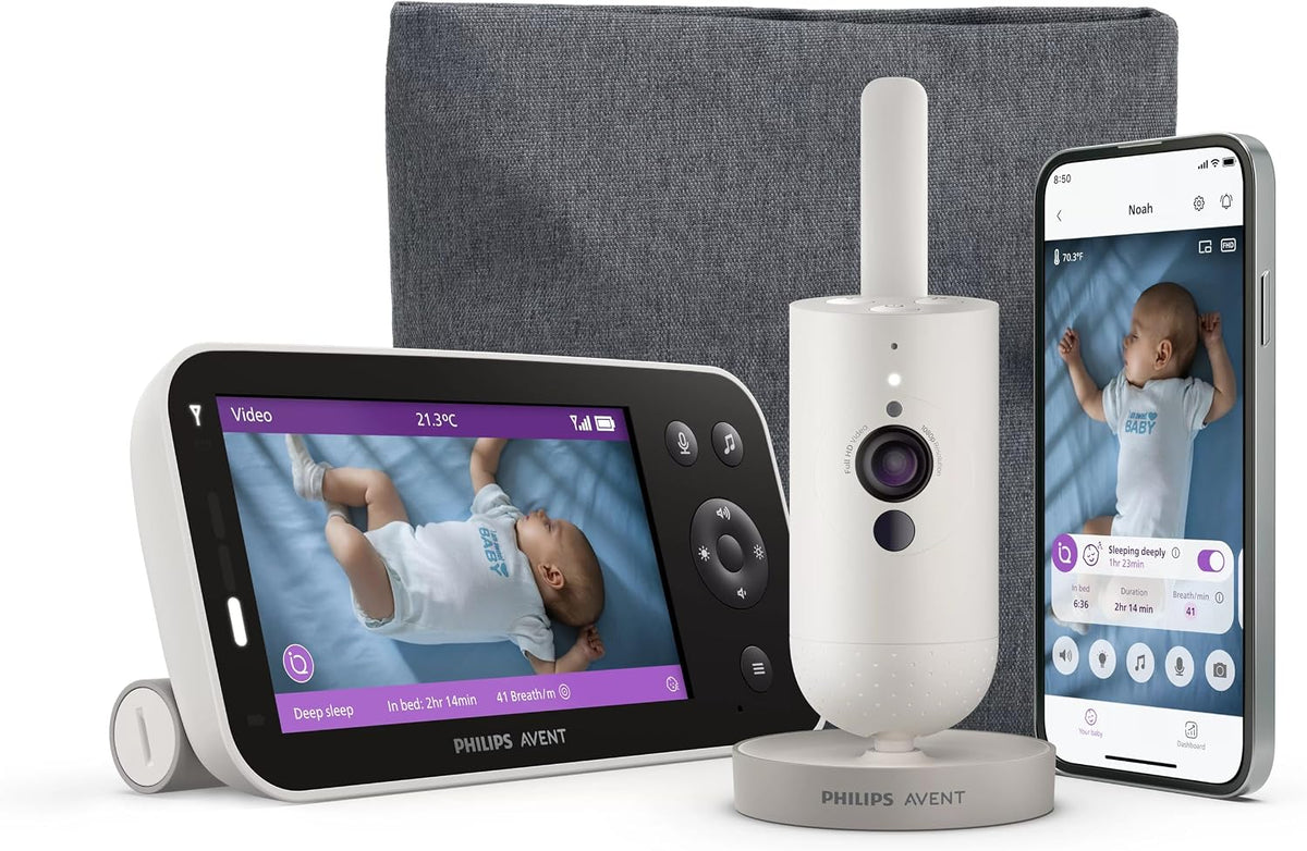 PHILIPS Moniteurs vidéo, Noir, Babyphone vidéo connecté Intelligent Premium SCD971/26 - Avent