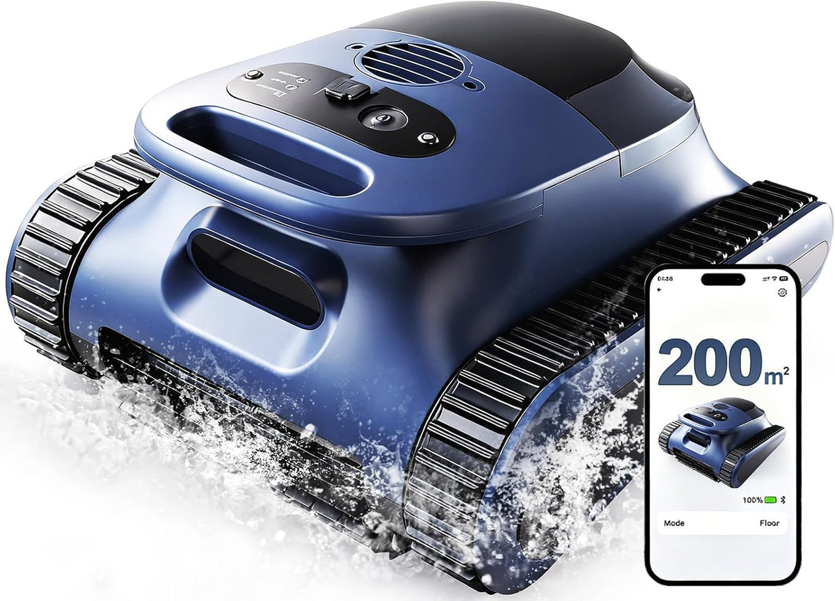 EVERCROSS BOT Systèmes de nettoyage automatique, 18.1 m, Noir, (Upgrade 2026) Robot Piscine sans Fil, Nettoyeur Automatique avec Trajectoire IA