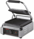 Pujadas Grills électriques, 1800 W, 230 volts, 220 x 230 mm, 290x310x210 mm, Métal, Grill Panini Plaques en Fonte Rainurées - - Acier inoxydable