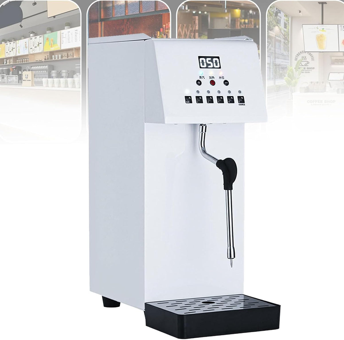 Hydravex Mousseurs à lait automatiques, 18,5 x 34 x 47 cm, 6 L, 2500 W, 220 V / 50 Hz, 500 W, Acier inoxydable, Argenté