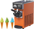 LJLYYDS sorbetière, 20 × 40 × 51 Cm, Acier Inoxydable, Orange, Machine à glace professionnelle mono-parfum
