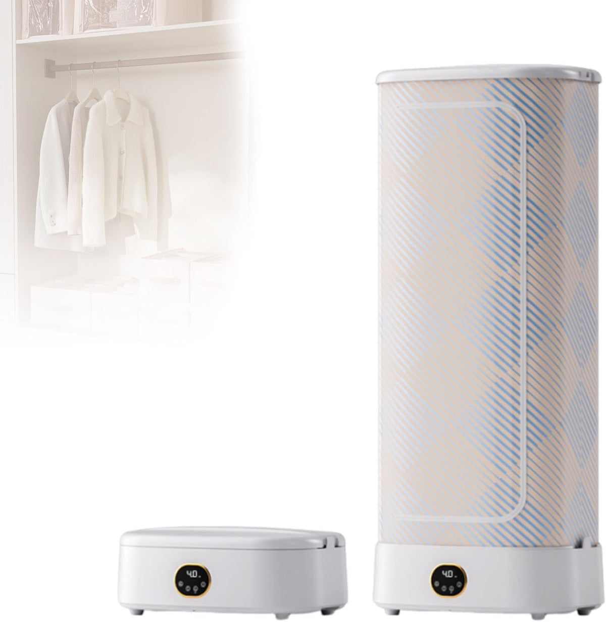 Acentesoft armoire, 110 V / 230 V, Blanc, Séchante Vapeur Intérieur Compact Entretien Textile Complet