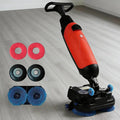 Kindevieft Balais-laveurs, 240 TR/Min, Rouge, Autolaveuse Professionnelle sans Fil Rechargeable, Double Brosse rotative