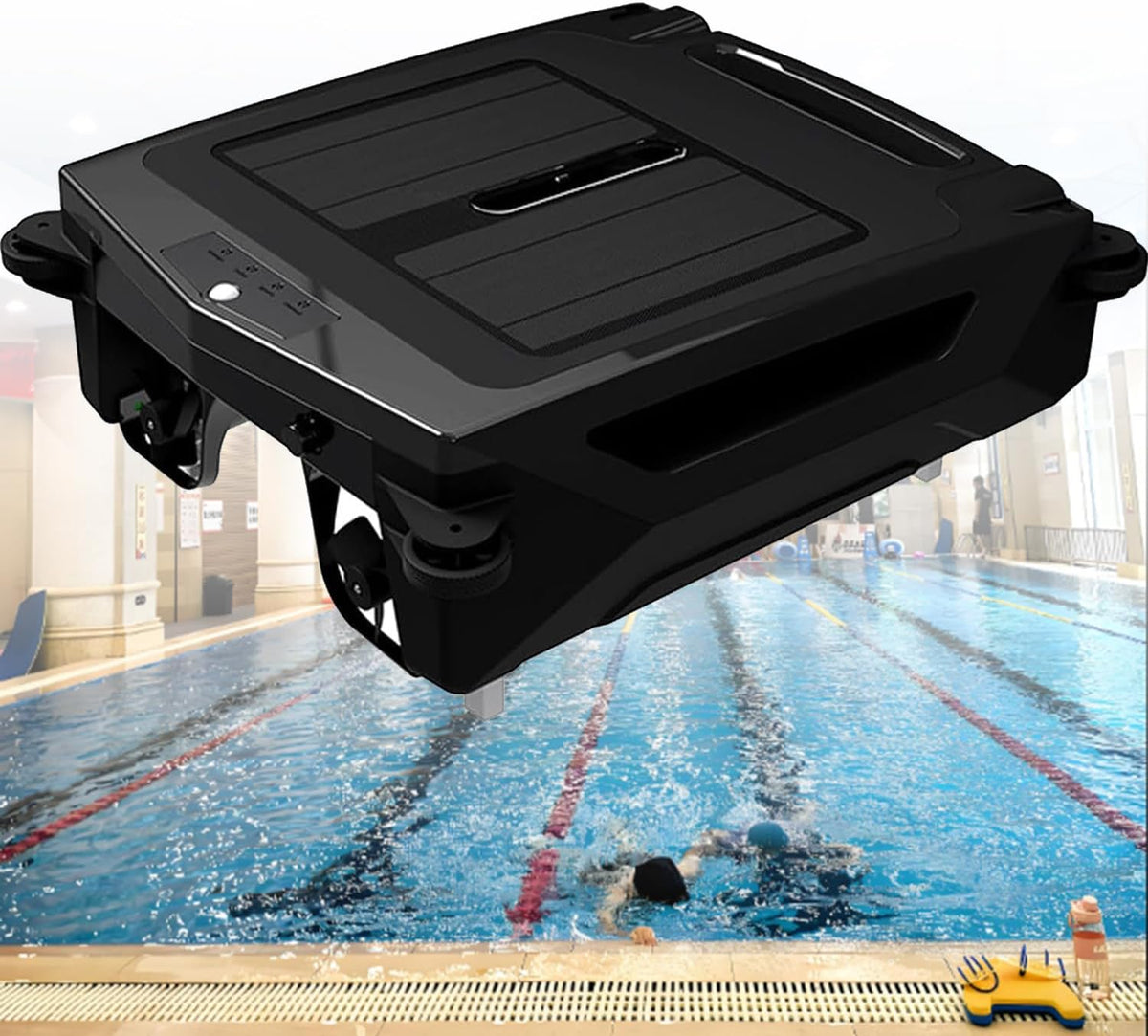 Robot Produits nettoyants, Noir, nettoyeur de piscine, chargement solaire automatique, moteur sans balais