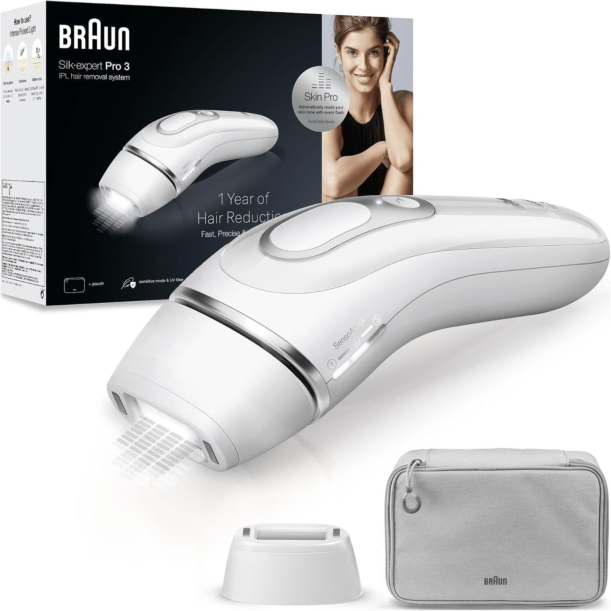 Braun épilateur à lumière pulsée, Marron/Blanc/Argenté