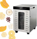 QFGain déshydrateur alimentaire, 600 W, Argenté, Grande Capacité, éCran Tactile LED Intelligent 16Plates