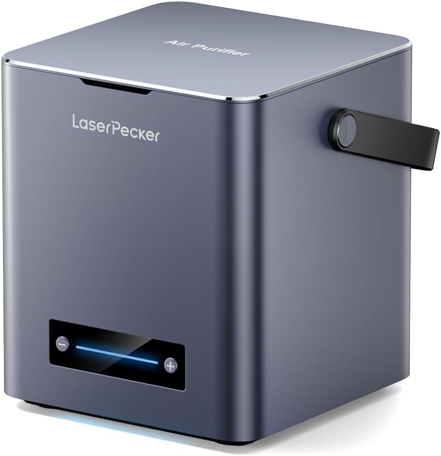 LaserPecker purificateur d'air, Blanc, de Bureau, conçu pour la Découpe et la Gravure du Bois et du Métal