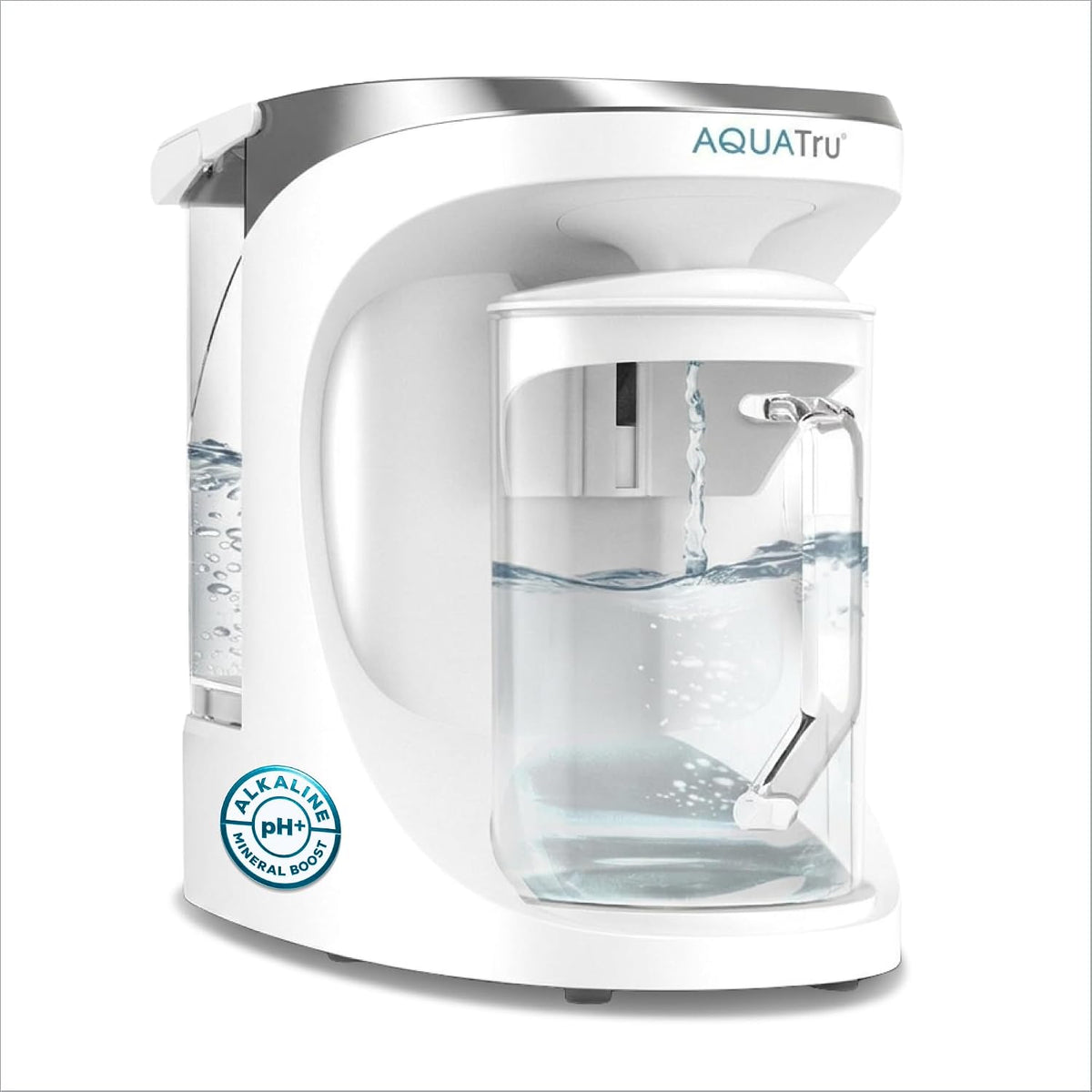 AQUA TRU Carafes filtrantes, Blanc, AquaTru Carafe avec filtre à COV minéral alcalin