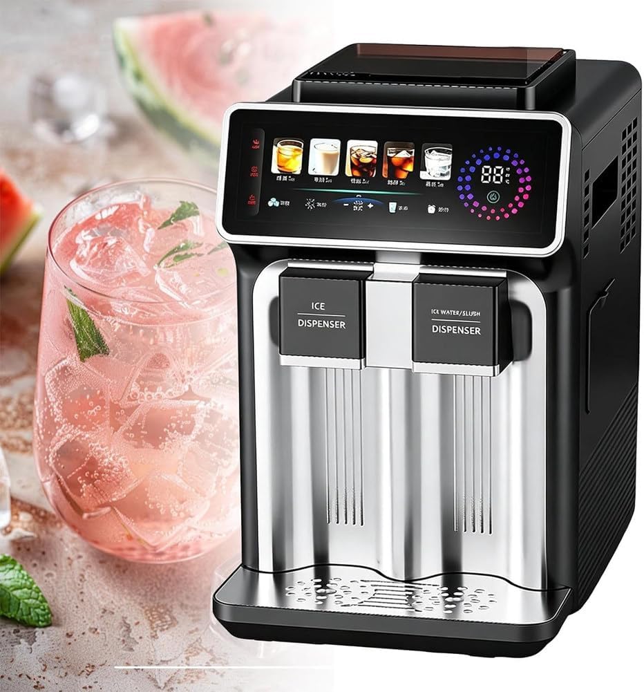WEIZIIA machine à glaçons, 120 W, 15 kg, Noir, Fontaine à Eau de comptoir, Produit 12 glaçons en 6 Minutes