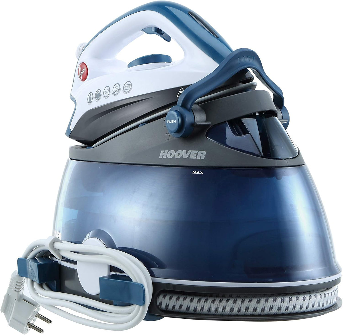 Hoover centrale vapeur, 5 bar, Bleu, PRP2400 Iron Vision 360° fonction Pressing Pétrole