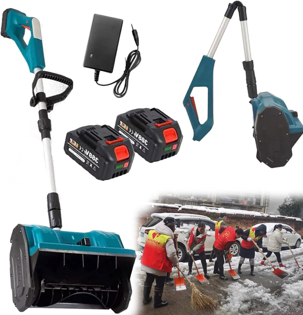 RayGenius Pelles à neige, 32 Cm, Abs, Alliage D'Aluminium Abs, Alliage D'Aluminium Abs, Alliage D'Aluminium Abs, Alliage D'Aluminium, Gris